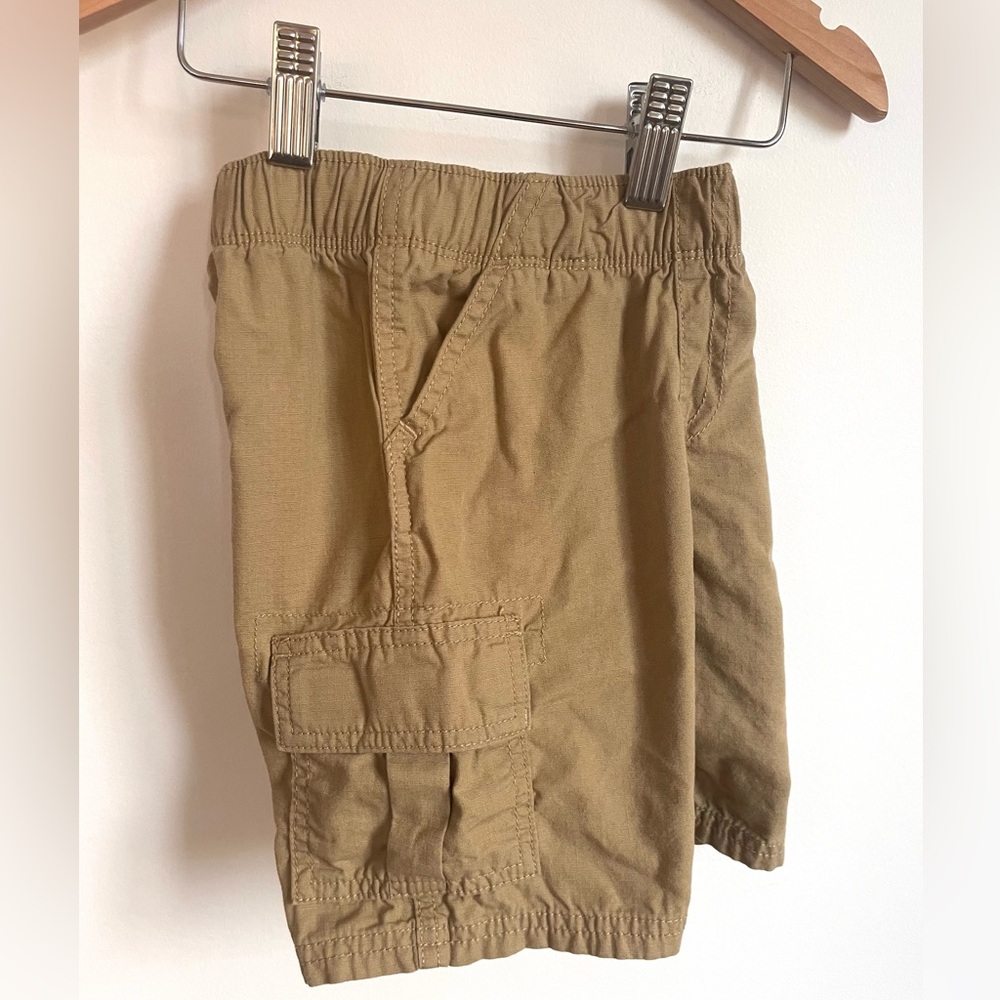 3/$20💥Cargo Shorts, Velcro Flap Pockets, Classic Tan, Pull-On Waist, Like New